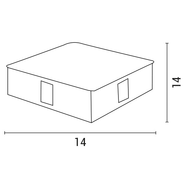 Φωτιστικό Τοίχου LED Τετράγωνο 3x4W Φ140x140x45 3000K IP44 Λευκό PLUS ARTE ILLUMINA - εικόνα 2