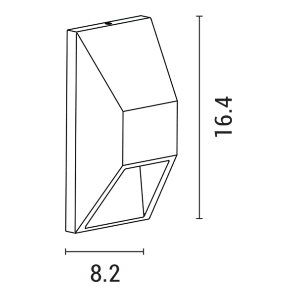 Φωτιστικό Τοίχου Αλουμινίου 1W 164x82x54.5mm Γραφίτης ARTE ILLUMINA - εικόνα 4