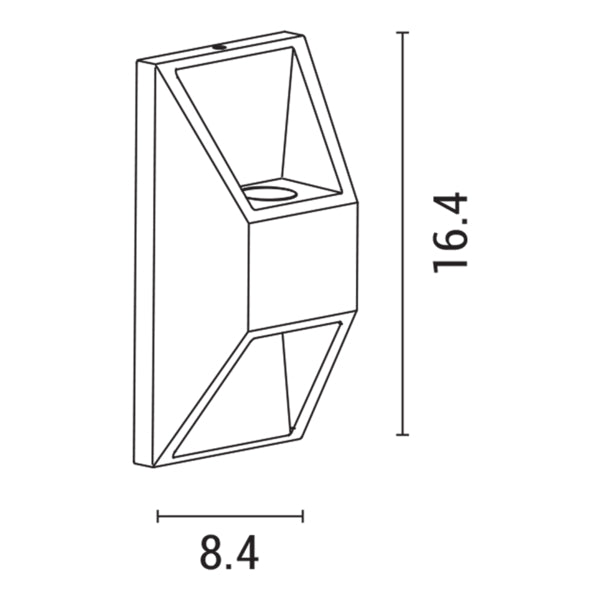 Φωτιστικό Τοίχου Αλουμινίου 2x1W 164x82x54.5mm Γραφίτης ARTE ILLUMINA - εικόνα 4