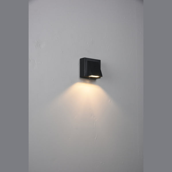 Απλίκα Τοίχου Αλουμινίου 3W 289Lm 3000K 82x78x65mm IP54 Μαύρη ARTE ILLUMINA - εικόνα 3