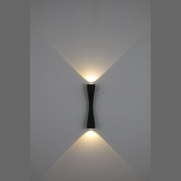 Απλίκα Τοίχου Αλουμινίου Up -DOWN 6W 480Lm 3000K 240x60x55mm IP54 Μαύρη ARTE ILLUMINA - εικόνα 2