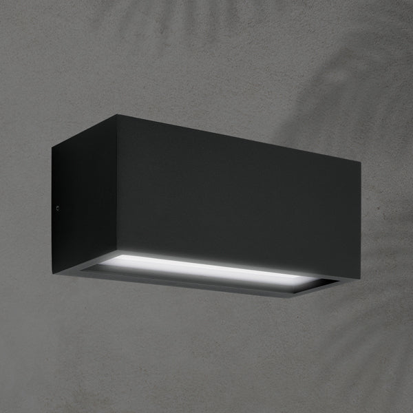 Απλίκα Τοίχου 1xE27 250x110x110mm IP54 Μαύρη Up Down ARTE ILLUMINA Amigo - εικόνα 2