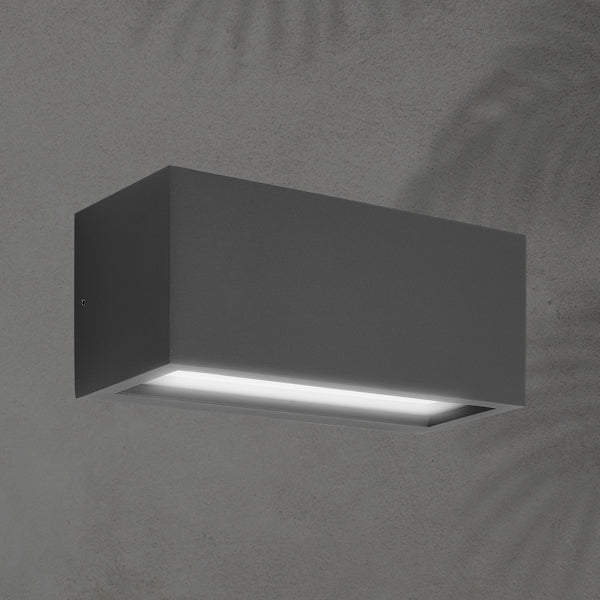 Απλίκα Τοίχου 1xE27 250x110x10 IP54 Γραφίτη Up Down ARTE ILLUMINA Amigo - εικόνα 2