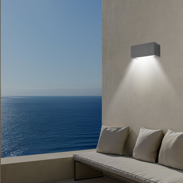 Απλίκα Τοίχου 1xE27 250x110x10 IP54 Γραφίτη Up Down ARTE ILLUMINA Amigo - εικόνα 3