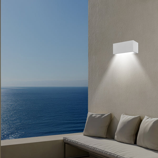 Απλίκα Τοίχου 1xE27 250x110x10 IP54 Λευκή Up Down ARTE ILLUMINA Amigo - εικόνα 3