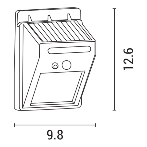 Απλίκα με Ηλιακό Panel & Ανιχνευτή Κίνησης 0,55W 6500κ PLUS ARTE ILLUMINA - εικόνα 2