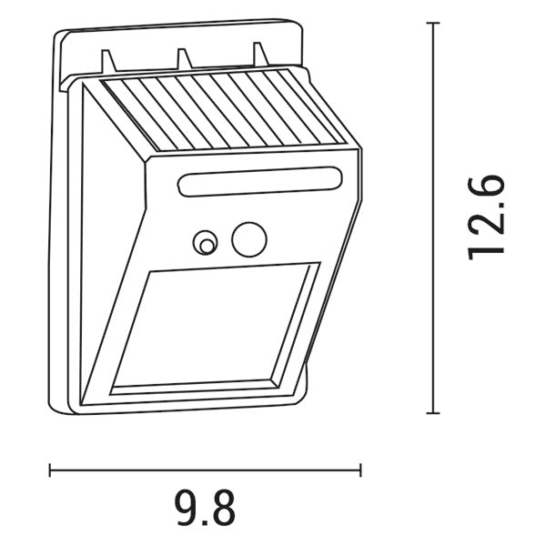 Απλίκα με Ηλιακό Panel & Ανιχνευτή Κίνησης 0,55W 6500κ PLUS ARTE ILLUMINA - εικόνα 3