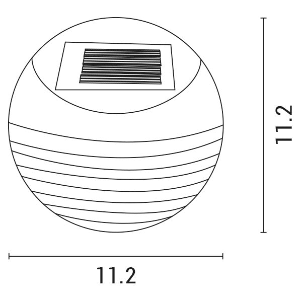Απλίκα με Ηλιακό Panel Φ112x40mm 3000κ ARTE ILLUMINA - εικόνα 2