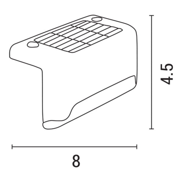Απλίκα Γωνιακή με Ηλιακό Panel 80x44x45mm 3000κ Μαύρη ARTE ILLUMINA - εικόνα 2