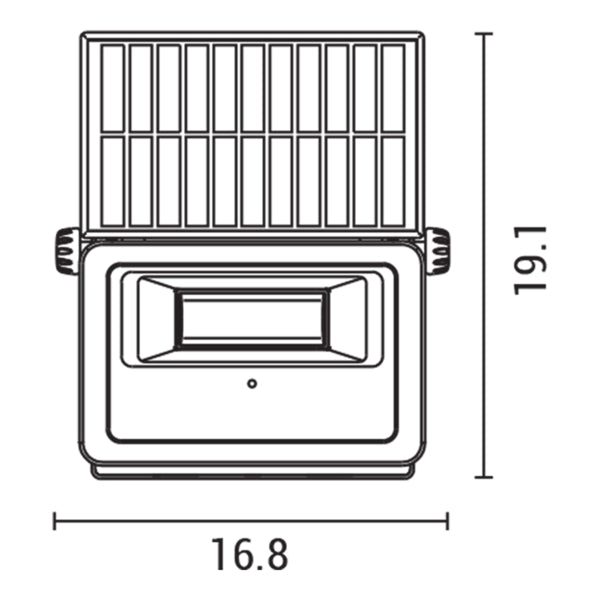 Απλίκα με Ηλιακό Panel & Ανιχνευτή Κίνησης 13W 1600Lm 168x40x191mm 3CCT Μαύρη ARTE ILLUMINA - εικόνα 2