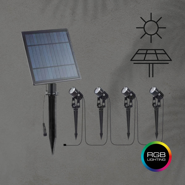 Σποτ Κήπου Καρφωτό 4 Τεμαχίων 1,5W, 240Lm 4000K RGB IP44 - εικόνα 2
