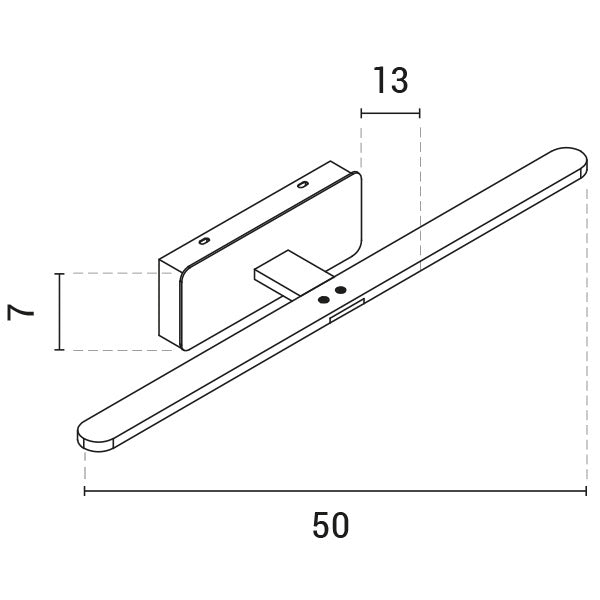 Φωτιστικό Πινακος 8W 3000K 130x70x500mm Σατινέ ARTE ILLUMINA Sophi - εικόνα 3