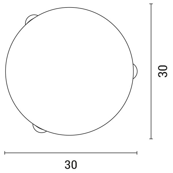 Πλαφονιέρα Τοίχου Γυαλί 1xE27 Max 15W Φ300x90mm Λευκό - Ασημί ARTE ILLUMINA Leia - εικόνα 3