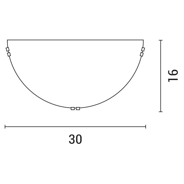 Απλίκα Τοίχου Γυαλί 1xE27 Max 15W Φ300x90mm Λευκό - Ασημί ARTE ILLUMINA Paros - εικόνα 3