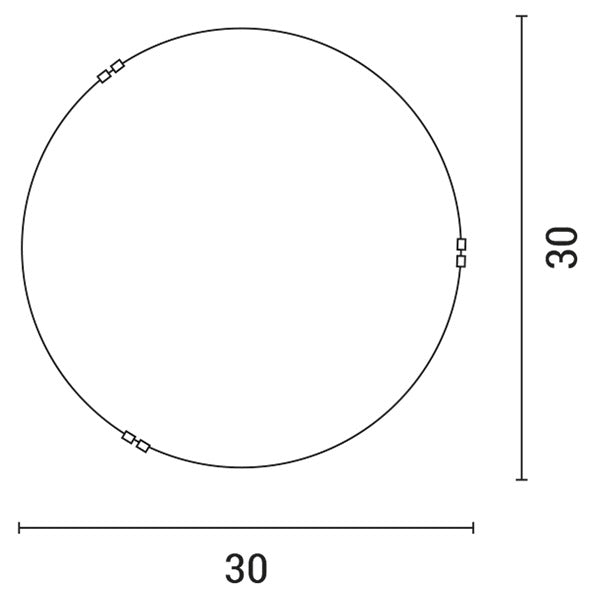 Πλαφονιέρα Τοίχου Γυαλί 1xE27 Max 15W Φ300x90mm Λευκό - Ασημί ARTE ILLUMINA Paros - εικόνα 3