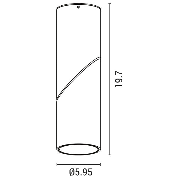 Φωτιστικό Οροφής Κινητό Κύλινδρος 1xGU10 Max 8W Φ59,5x197 Πλαστικό Μαύρο ARTE ILLUMINA CYLINDER - εικόνα 3