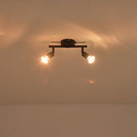 Σποτ Κινητό Μέταλλο 2φωτο 2xGU10 Max 7W 220x80x125mm Μαύρο ARTE ILLUMINA Vorras - εικόνα 3