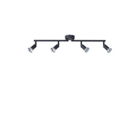 Σποτ Κινητό Μέταλλο 4φωτο 4xGU10 Max 7W 600x80x125mm Μαύρο ARTE ILLUMINA Vorras - εικόνα 2
