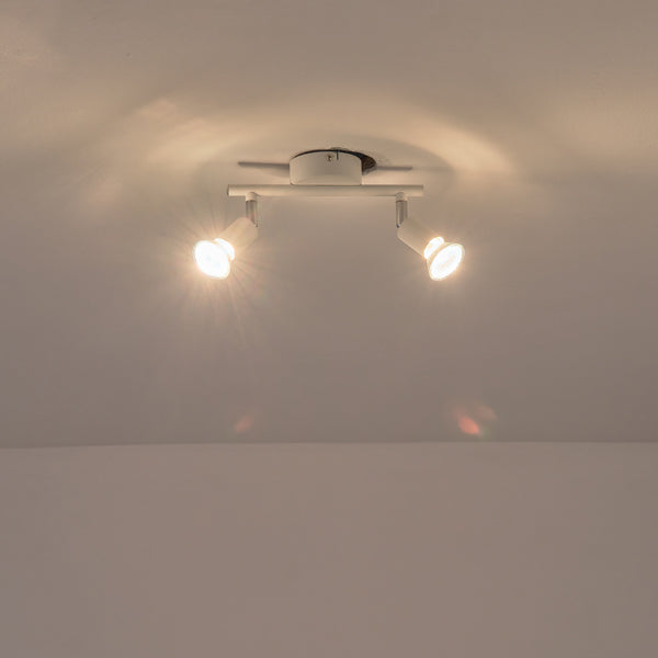 Σποτ Κινητό Μέταλλο 2φωτο 2xGU10 Max 7W 220x80x125mm Λευκό ARTE ILLUMINA Vorras - εικόνα 3