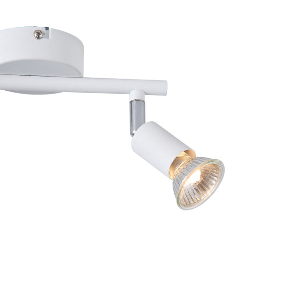 Σποτ Κινητό Μέταλλο 2φωτο 2xGU10 Max 7W 220x80x125mm Λευκό ARTE ILLUMINA Vorras - εικόνα 4