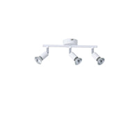 Σποτ Κινητό Μέταλλο 3φωτο 2xGU10 Max 7W 300x80x125mm Λευκό ARTE ILLUMINA Vorras - εικόνα 2