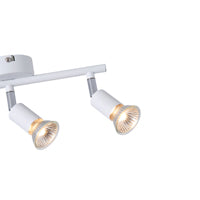 Σποτ Κινητό Μέταλλο 3φωτο 2xGU10 Max 7W 300x80x125mm Λευκό ARTE ILLUMINA Vorras - εικόνα 4