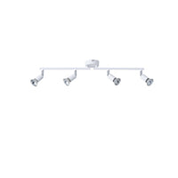 Σποτ Κινητό Μέταλλο 4φωτο 3xGU10 Max 7W 600x80x125mm Λευκό ARTE ILLUMINA Vorras - εικόνα 2
