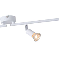 Σποτ Κινητό Μέταλλο 4φωτο 3xGU10 Max 7W 600x80x125mm Λευκό ARTE ILLUMINA Vorras - εικόνα 4