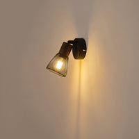 Σποτ Μαύρο με Ξύλο και Δίχτυ 1xE14 Max 7W D80XH125mm ARTE ILLUMINA MESHY - εικόνα 3