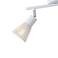 Σποτ με Δίχτυ Μέταλλο 2φωτο 2xE14 Max 8W 255x80x145mm Λευκό ARTE ILLUMINA MESHY - εικόνα 4