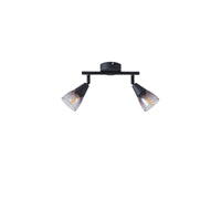 Σποτ Μέταλλο Γυαλί 2φωτο 2xE14 Max 8W 220x80x165mm Φιμέ ARTE ILLUMINA CLASSY - εικόνα 2
