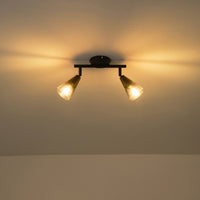 Σποτ Μέταλλο Γυαλί 2φωτο 2xE14 Max 8W 220x80x165mm Φιμέ ARTE ILLUMINA CLASSY - εικόνα 3