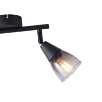 Σποτ Μέταλλο Γυαλί 2φωτο 2xE14 Max 8W 220x80x165mm Φιμέ ARTE ILLUMINA CLASSY - εικόνα 4