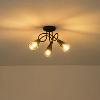 Σποτ Μέταλλο Γυαλί 3φωτο 3xE14 Max 8W 380x185mm Φιμέ ARTE ILLUMINA CLASSY - εικόνα 3