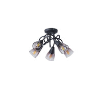 Σποτ Μέταλλο Γυαλί 5φωτο 5xE14 Max 8W 380x185mm Φιμέ ARTE ILLUMINA CLASSY - εικόνα 2