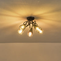 Σποτ Μέταλλο Γυαλί 5φωτο 5xE14 Max 8W 380x185mm Φιμέ ARTE ILLUMINA CLASSY - εικόνα 3