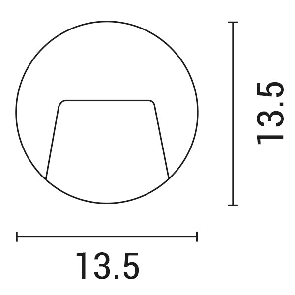 Φωτιστικό Τοίχου Slim LED 3W IP65 230V 3000K Φ135mm Pro Λευκό ARTE ILLUMINA - εικόνα 2