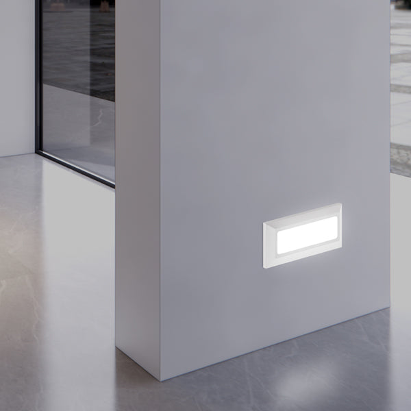 Φωτιστικό Τοίχου Slim LED 4W IP65 230V 3CCT 230x80mm Pro Λευκό ARTE ILLUMINA - εικόνα 3