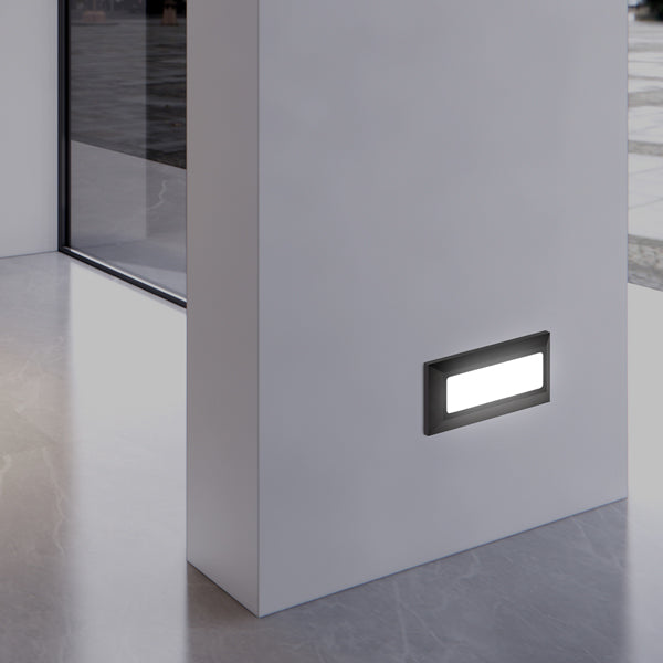 Φωτιστικό Τοίχου Slim LED 4W IP65 230V 3CCT 230x80mm Pro Μαύρο ARTE ILLUMINA - εικόνα 3