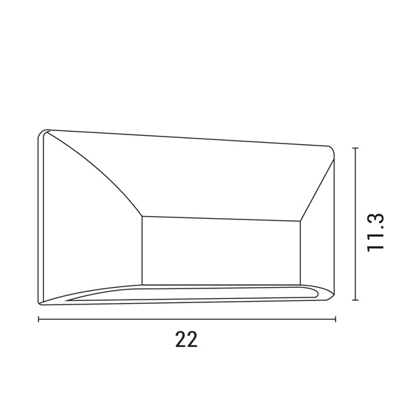 Απλίκα Τοίχου LED Slim 6W IP65 220-240V 4000K 220x51x113mm Λευκό Pro ARTE ILLUMINA - εικόνα 4
