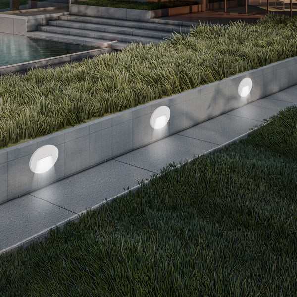 Φωτιστικό Τοίχου Slim LED 3W IP65 230V 4000K Φ135mm Λευκό Pro ARTE ILLUMINA - εικόνα 3