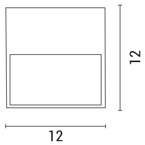 Απλίκα Τοίχου Slim LED 3W 75Lm 120x120x12 IP65 Λευκή PLUS ARTE ILLUMINA - εικόνα 3