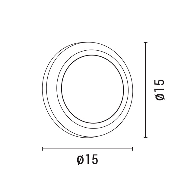 Φωτιστικό Τοίχου Οβάλ LED 4W 150x150x27 3CCT IP65 Μαύρο ARTE ILLUMINA - εικόνα 4