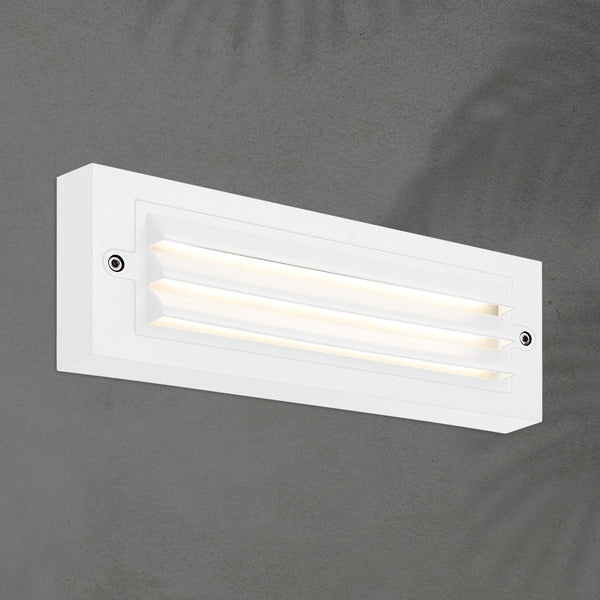Φωτιστικό Τοίχου με Γρίλιες LED 6W 255x42x90 3CCT IP65 Λευκό ARTE ILLUMINA Senario - εικόνα 2