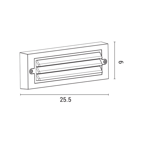 Φωτιστικό Τοίχου με Γρίλιες LED 6W 255x42x90 3CCT IP65 Λευκό ARTE ILLUMINA Senario - εικόνα 4