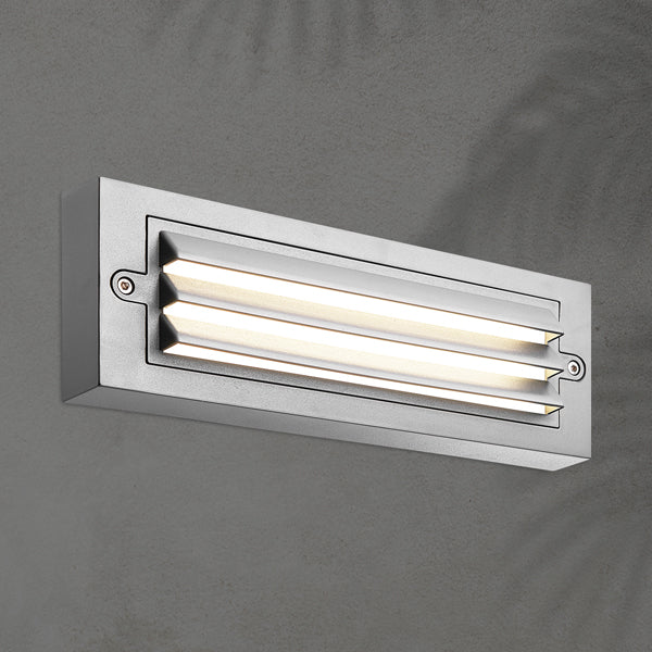 Φωτιστικό Τοίχου με Γρίλιες LED 6W 255x42x90 3CCT IP65 Γκρι ARTE ILLUMINA Senario - εικόνα 2