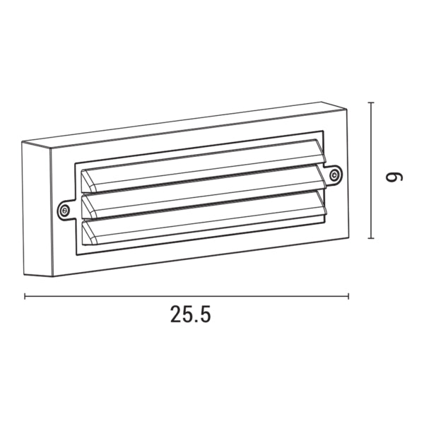 Φωτιστικό Τοίχου με Γρίλιες LED 6W 255x42x90 3CCT IP65 Γκρι ARTE ILLUMINA Senario - εικόνα 4