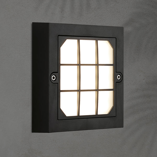 Φωτιστικό Τοίχου LED 6W 135x135x32 3CCT IP65 Μαύρο ARTE ILLUMINA Senario - εικόνα 2