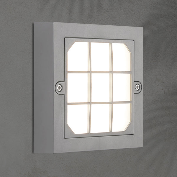 Φωτιστικό Τοίχου LED 6W 135x135x32 3CCT IP65 Γκρι ARTE ILLUMINA Senario - εικόνα 2