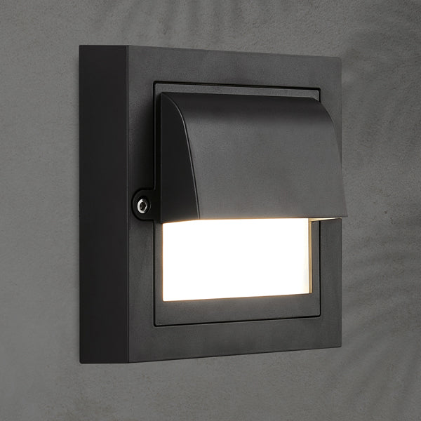 Φωτιστικό Τοίχου LED 6W 135x135x55 3CCT IP65 Μαύρο ARTE ILLUMINA Senario - εικόνα 2